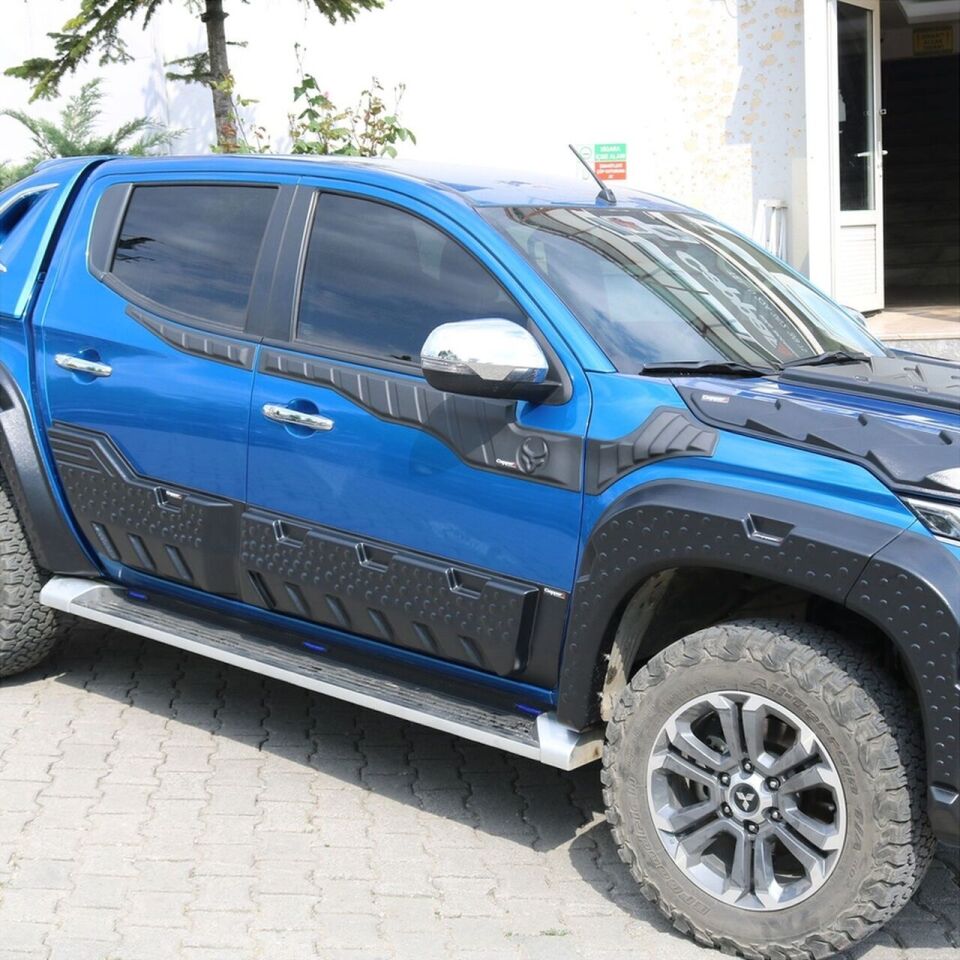 Cappafe Mitsubishi L200 2019- Yarasa Yan Kapı Kaplama 6 Parça