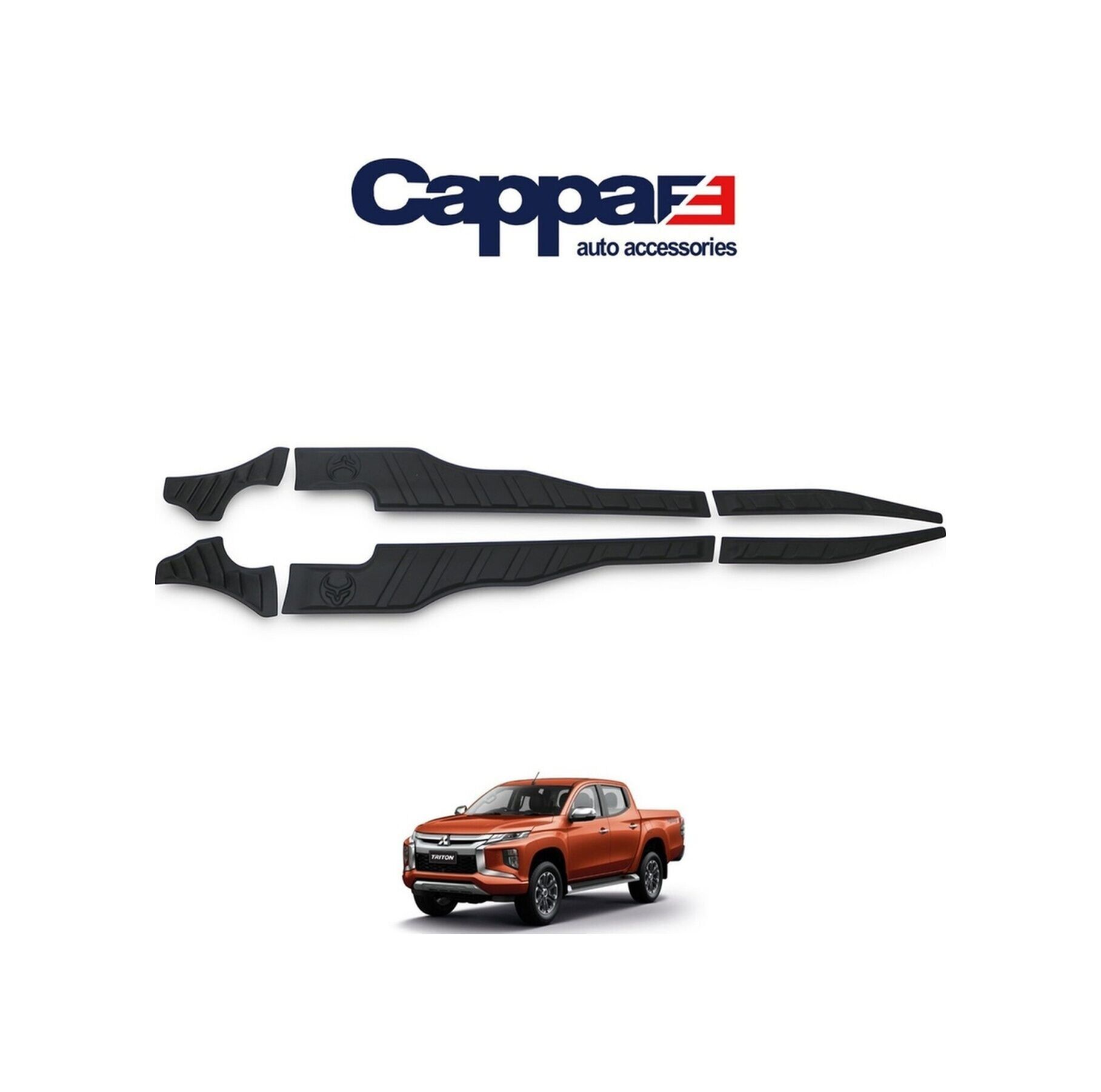 Cappafe Mitsubishi L200 2019- Yarasa Yan Kapı Kaplama 6 Parça