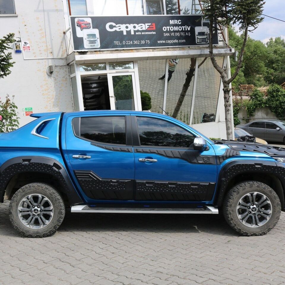 Cappafe Mitsubishi L200 2019- Yarasa Yan Kapı Kaplama 6 Parça