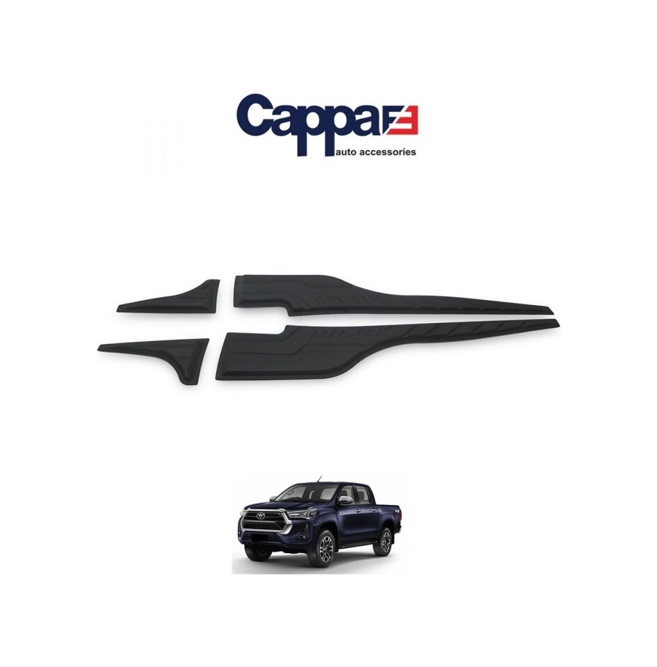 Cappafe Toyota Hilux Uyumlu 2021- Yarasa Kapı Kaplama 4 Parça N11.9995