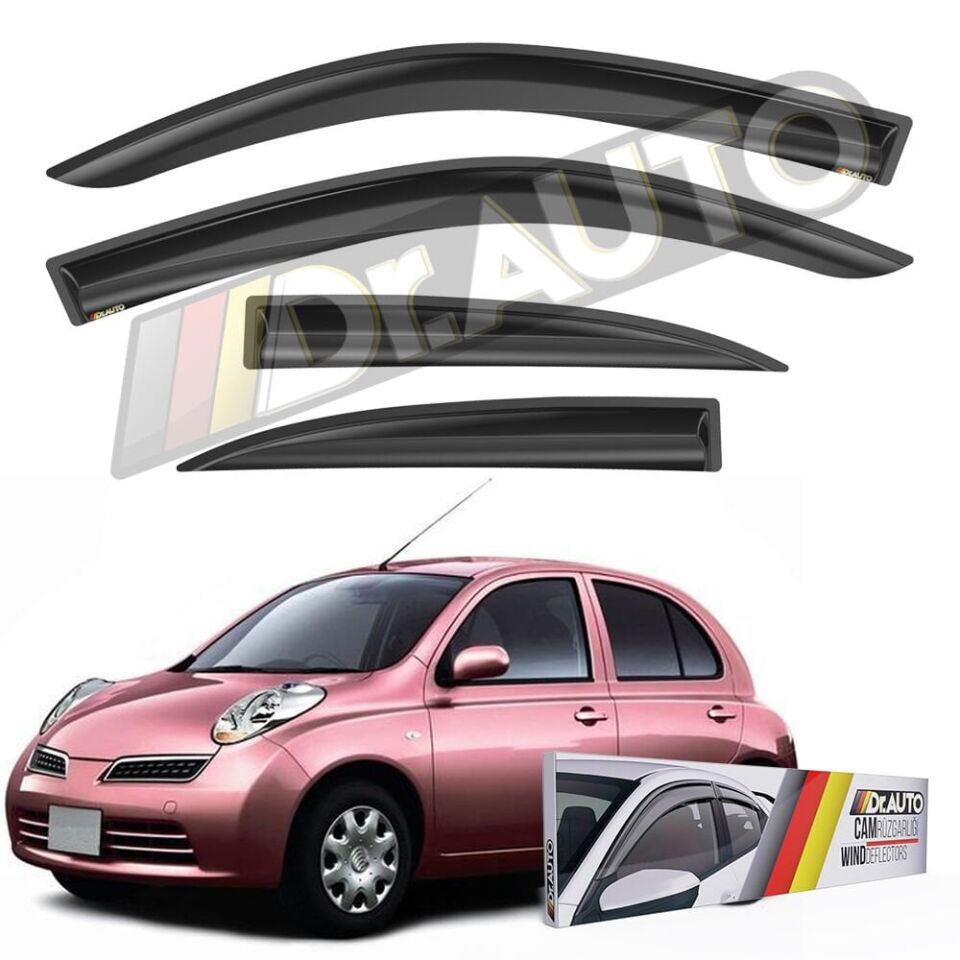 Nissan Micra 2003-2010 Hb Cam Rüzgarlığı 4'lü