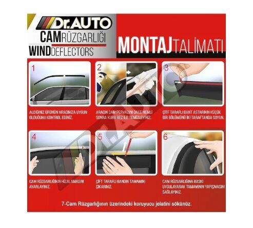 Nissan Note 2006-2012 Arası Cam Rüzgarlığı 4'lü