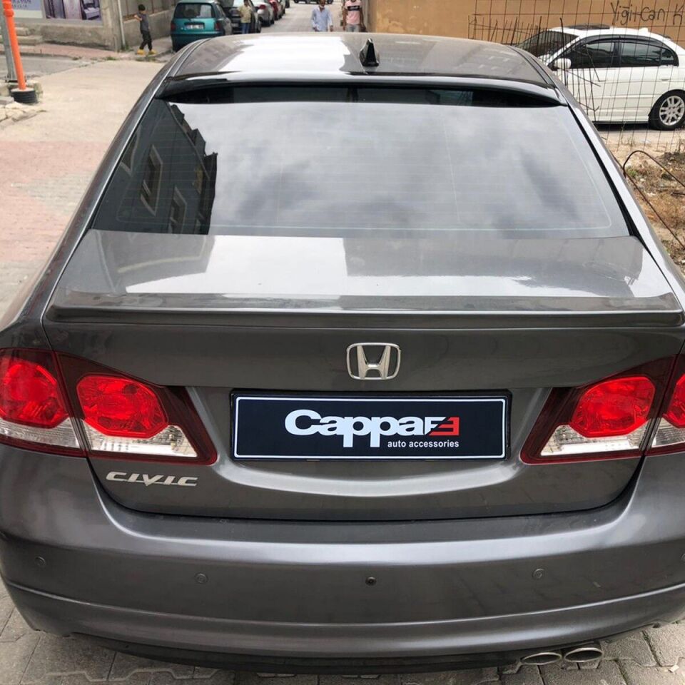 Cappafe Honda Civic Arka Cam Üstü Spoiler Ince Model 2006-2012