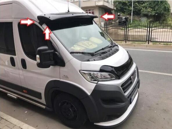 Fiat Ducato 2009-2022 Plexi Ön Cam Güneşlik / Şapka