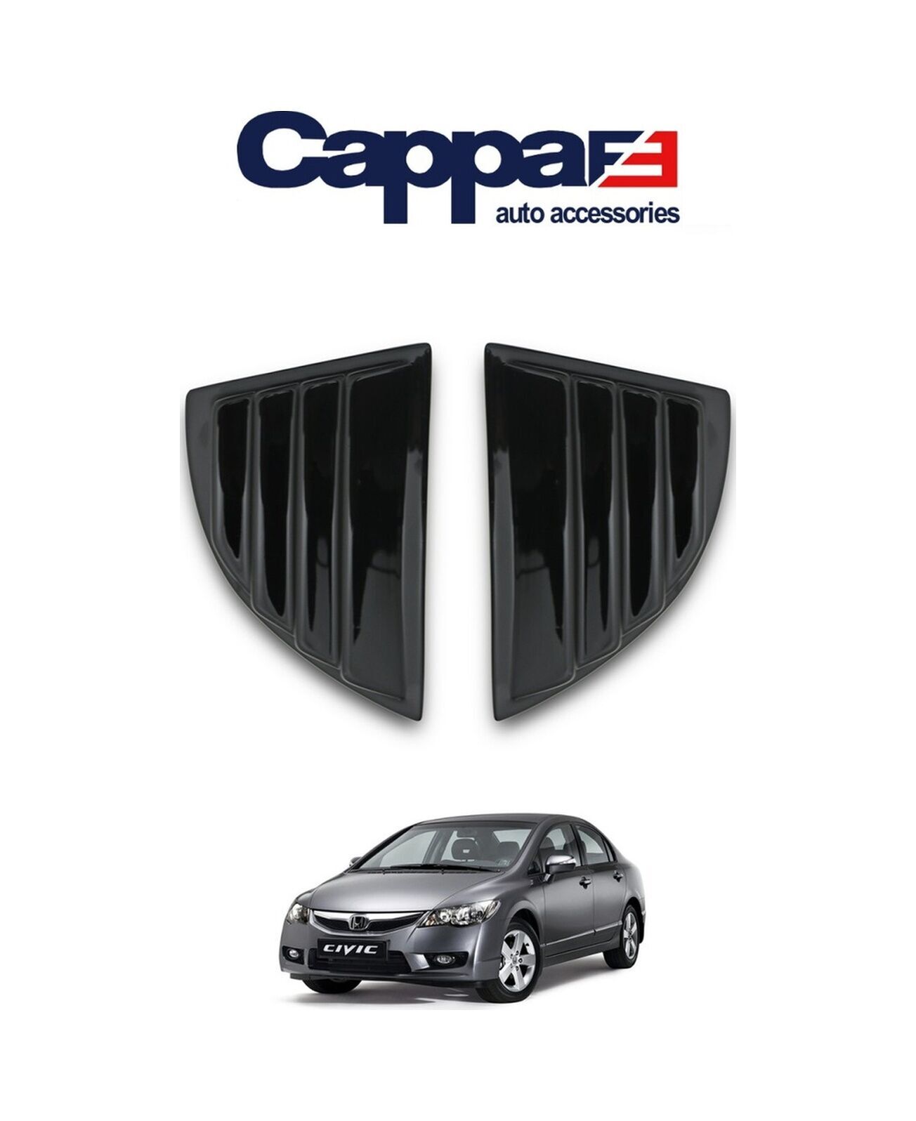 Cappafe Honda Civic 2006-2012 Kelebek Cam 2 Parça