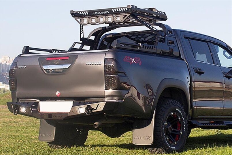 Toyota Uyumlu Hilux Revo Siyah Arka Tampon 2006-2012 Aqm-S20