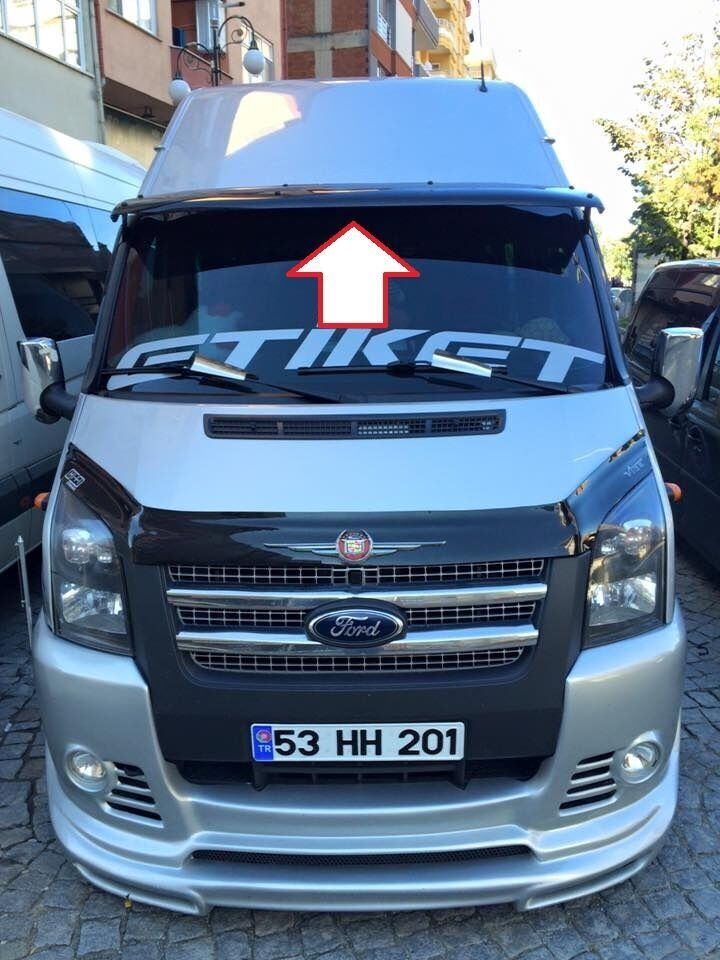 Ford Transit 2002+2014 T15 T16 Ön Cam Üstü Güneşlik Plexi Şapka