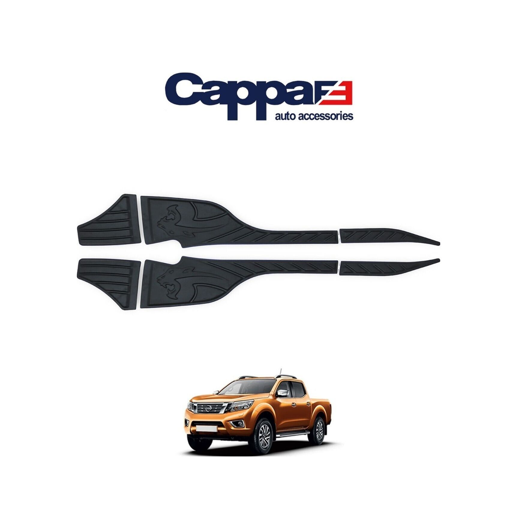 Cappafe Nissan Navara 2016-2020 Yarasa Yan Kapı Kaplama 6 Parça