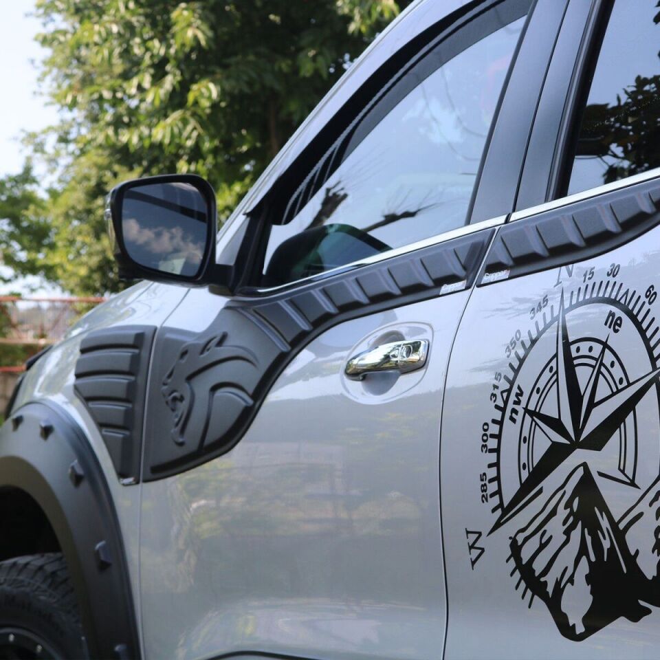 Cappafe Nissan Navara 2016-2020 Yarasa Yan Kapı Kaplama 6 Parça