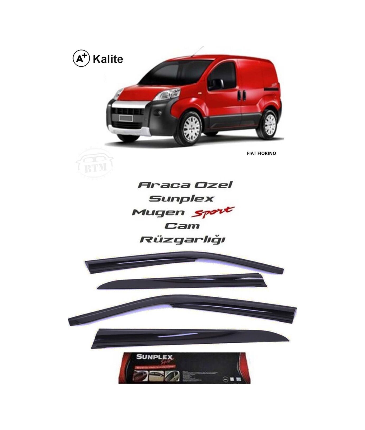 Fiat Fiorino Sunplex Marka Cam Rüzgarlığı Mugen 2'Li